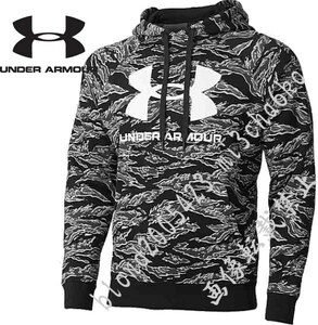 ■新品【UNDER ARMOUR】アンダーアーマー カモフラ柄 裏フリース プルオーバー パーカー■BK/M