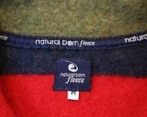 送料520円可★USA古着natural born fleece★スコットランド製フルジップジャケット★マルチカラーボーダーアメカジ★ウール100％サイズM_画像3