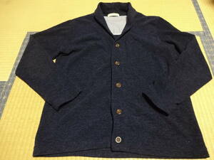 [ large size ] front opening button cardigan 3L navy 