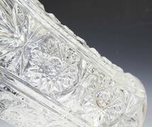 ◆(TD) 硝子製 花瓶 高さ：約25cm Aderia Crystal 24％Pbo アデリア クリスタル フラワーベース 花器 インテリア雑貨_画像8