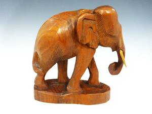 ◆(NA) 木製 ゾウ 象 ぞう 木彫り 彫刻 置物 インテリア雑貨 飾り物 オブジェ 縁起物 木工芸 工芸品