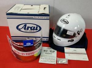  11610-03★美品★アライ/ARAI フルフェイス ヘルメット Lサイズ GP-6S 頭囲 59cm & ミラーシールド スモーク/レッド★