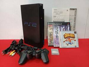 11740-04★SONY/ソニー PlayStation2 本体 SCPH-50000 & PS/PS2 ソフト3本セット プレステ2/プレイステーション2★