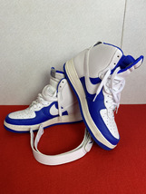 11417-05★NIKE エアフォース1 Air Force 1 ハイカット ホワイト×ブルー 28cm NBA 75th Anniversary★_画像1