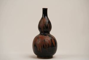 宋代 建窯 鉄胎 花瓶 花入 酒器 中国古美術 