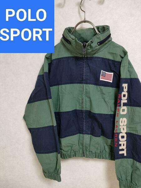 ポロスポーツ　ボーダー　ジャケット　フード　ポロラルフローレン　ビンテージ POLO RALPH LAUREN SPORT RRL RLX