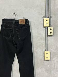 90s 90年代 98年 ビンテージ リーバイス levis 501 ブラックデニム ストレート パンツ USA 古着 ボタン裏 544 アメリカ オリジナル