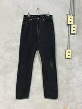 90s 90年代 98年 ビンテージ リーバイス levis 501 ブラックデニム ストレート パンツ USA 古着 ボタン裏 544 アメリカ オリジナル_画像2