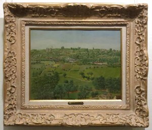 【真作】アンドレ・ボーシャン 油彩画4号 フランス素朴派 非常に出来のいい風景画の傑作 証明書付き