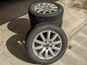 フォルクスワーゲン純正ホイール6.5J×16＋ブリザックVRX205/55R16 　 4本セット。