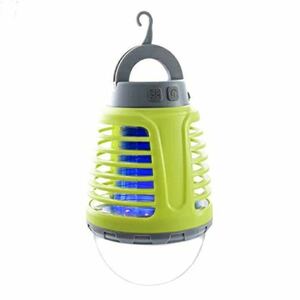 USB rechargeable electric bug killer LED light mosquito taking vessel light trap 2in1 camp outdoor light green light attaching insecticide vessel 