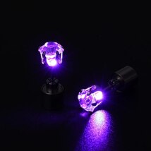 紫推しさんに！推し色が見つかる！LEDラインストーンピアス★ 紫　パープル　クリア_画像2