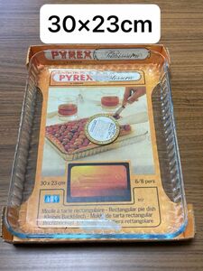 PYREX パイレックス　旧ロゴ　耐熱ガラス皿　30×23cm 厚み3cm オブロング