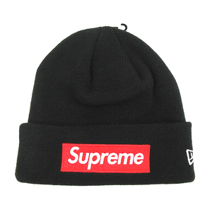 Supreme Box Logo Beanie NEW ERA Black シュプリーム ボックスロゴ ビーニー ニット帽 ニューエラ ニットキャップ