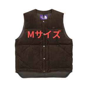 M【完売品】22AW ノースフェイス パープルレーベル THE NORTH FACE PURPLE LABEL Corduroy Down Vest コーデュロイ ダウン ベスト ブラウン