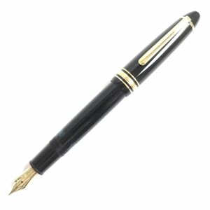 良品▼MONTBLANC モンブラン マイスターシュテュック No.146 ホワイトスター ペン先14K 万年筆 ブラック×ゴールド Fニブ ドイツ製