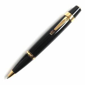 極美品▼MONTBLANC モンブラン ボエム ホワイトスター カラージュムストーン ツイスト式 ボールペン 黒×ゴールド 筆記◎ 箱・ケース付き