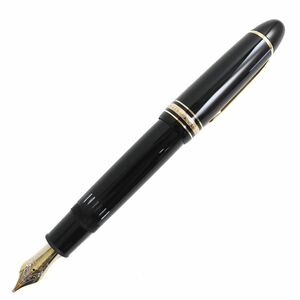 美品△MONTBLANC モンブラン マイスターシュテュック No149 ホワイトスター ペン先18K Bニブ 万年筆 ブラック×ゴールド ドイツ製 大人気◎