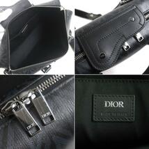 未使用▼定価407000円 DIOR ディオールオム 1ADBR088CDP_H43E ランゴ CDダイヤモンド 2WAY ブリーフケース/ビジネスバッグ 黒×紺 伊製 袋_画像9