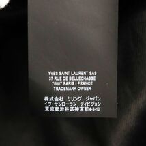 極美品●2019年製 SAINT LAURENT PARIS/サンローランパリ 576665 ロゴボタン ラムスキン レザートレンチコート ブラック 46 伊製 正規品_画像9