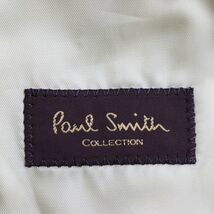 極美品●Paul Smith COLLECTION ポールスミスコレクション キャメル100％ ヘリンボーン柄 チェスターコート キャメル L 日本製 正規品_画像6