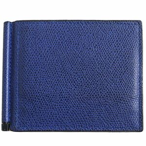  superior article *2020 year buy Valextravarek -stroke laVOL80-28 leather money clip / card-case blue Italy made box / storage bag attaching 