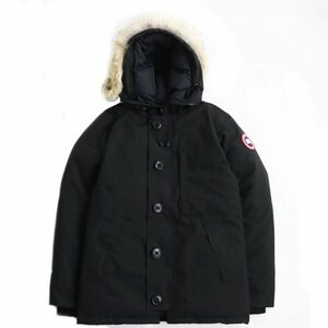 良品●CANADA GOOSE カナダグース CHATEAU/シャトー 3426MA ロゴワッペン付き フーデッドダウンジャケット/コート 黒 S カナダ製 正規品