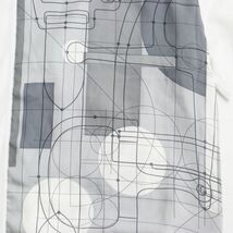 極美品●2020年製 HERMES エルメス シルク切り替え プリント 半袖Tシャツ/カットソー ホワイト×グレー系 M イタリア製 正規品 メンズ_画像4