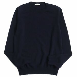  beautiful goods *2020 year made VALENTINO Valentino wool × cashmere long sleeve knitted / sweater dark navy M Italy made regular goods men's 