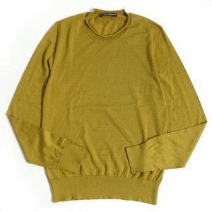  ultimate beautiful goods * black tag Dolce & Gabbana cashmere × silk high‐necked thin long sleeve knitted / sweater mustard 44 made in Italy regular men's 