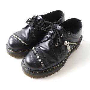 美品★Dr.Martens ドクターマーチン 1461 BEX ZIP ベックス ジップ ロゴZIP付き 3ホール レザーシューズ レディース ブラック 黒 UK3