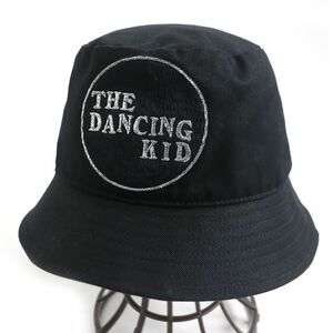 美品□CELINE/セリーヌ　THE DANCING KID　ワッペン　コットン100％　バケットハット/帽子　ブラック　フランス製　メンズオススメ◎