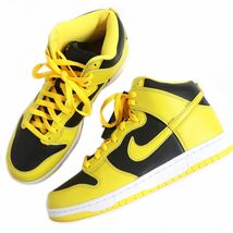 未使用□NIKE ナイキ CZ8149-002 DUNK HIGH SP IOWA アイオワ レザー レースアップ ハイカットスニーカー ブラック×バーシティメイズ US11_画像3