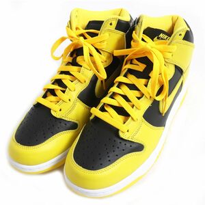 未使用□NIKE ナイキ CZ8149-002 DUNK HIGH SP IOWA アイオワ レザー レースアップ ハイカットスニーカー ブラック×バーシティメイズ US11