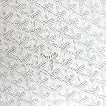 美品□GOYARD/ゴヤール ロゴ総柄 レザー使い トロリー キャリーバッグ/スーツケース 2輪 ホワイト系 保存袋・カギ付き 希少モデル メンズ_画像7