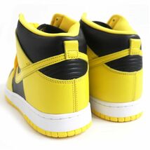 未使用□NIKE ナイキ CZ8149-002 DUNK HIGH SP IOWA アイオワ レザー レースアップ ハイカットスニーカー ブラック×バーシティメイズ US11_画像5