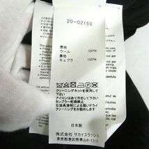 極美品□20AW sacai×Dr.Woo サカイ ドクター・ウー 20-0215S ペイズリー 総柄 ウール カバーオール/ブルゾンジャケット ブラック 2 日本製_画像9