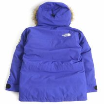 美品□ザ・ノースフェイス ND91807 Antarctica Parka GORE-TEX/PERTEX WZIP フーデッド ダウンジャケット フラッグブルー S 国内正規品_画像4