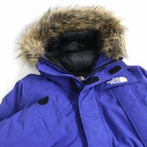 美品□ザ・ノースフェイス ND91807 Antarctica Parka GORE-TEX/PERTEX WZIP フーデッド ダウンジャケット フラッグブルー S 国内正規品_画像2