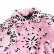 極美品□21SS Supreme/シュプリーム Bandana Faux Fur Bomber Jacket ペイズリー フェイクファー ボンバージャケット ピンク L 正規品_画像2