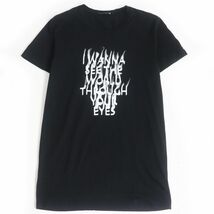 美品□DIOR/ディオール オム 0H3369450107 コットン100％ クルーネック 半袖 レタリングTシャツ/カットソー ブラック S 正規品 メンズ◎_画像1