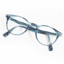 美品□OLIVER PEOPLES/オリバーピープルズ OV5459U Romare ロメア キーホールブリッジ メガネ/アイウェア ブルー 48□22-145 伊製 度入り_画像1