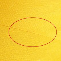 良品◎希少 フランス製 HERMES エルメス ヴィンテージ レディース リネン100％ 半袖 ロング丈シャツ ロゴボタン付き イエロー 黄色 36_画像9