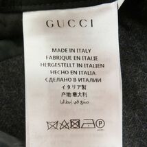 極美品□GUCCI/グッチ 502525 ロゴエンブレムボタン Bee ウール100％ シングル テーラードジャケット/ブレザー グレー 50 伊製 正規品_画像7