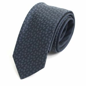  не использовался товар *2023 год производства HERMES Hermes klavatoshe-n Dunk ru рисунок шелк 100% галстук темный темно-синий Франция производства мужской с коробкой 