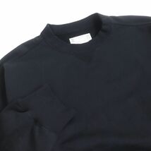 美品□23SS sacai/サカイ 23-03025M 無地 Sweat Jersey Pullover コットン100％ 長袖 スウェットシャツ/トレーナー 黒 4 日本製 正規品_画像2