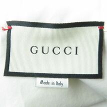 極美品☆正規品 GUCCI グッチ 453346 ウェブリボンタイ付き 7分袖 パフスリーブ シャツ/ブラウス アイボリー 38 レディース イタリア製_画像6