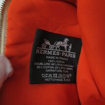 極美品★HERMES エルメス ボリードポーチ ミニミニ Hロゴ刺繍 レザー使い メイクポーチ／化粧ポーチ ベージュ フランス製_画像8