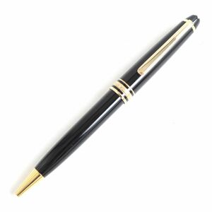 美品◆MONTBLANC モンブラン マイスターシュテュック ホワイトスター クラシック ツイスト式 ボールペン 黒×金 独製 筆記確認