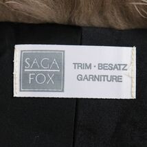 極美品★SAGA FOX　サガフォックス　本毛皮ショール/ティペット　ホワイト×ブラウン　毛質柔らか・ボリューム◎_画像5